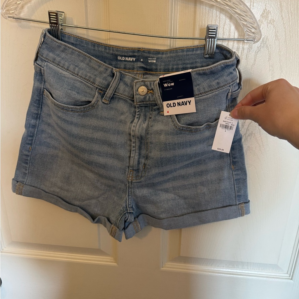 High Waisted Old Navy Women's Light Blue Denim Shorts